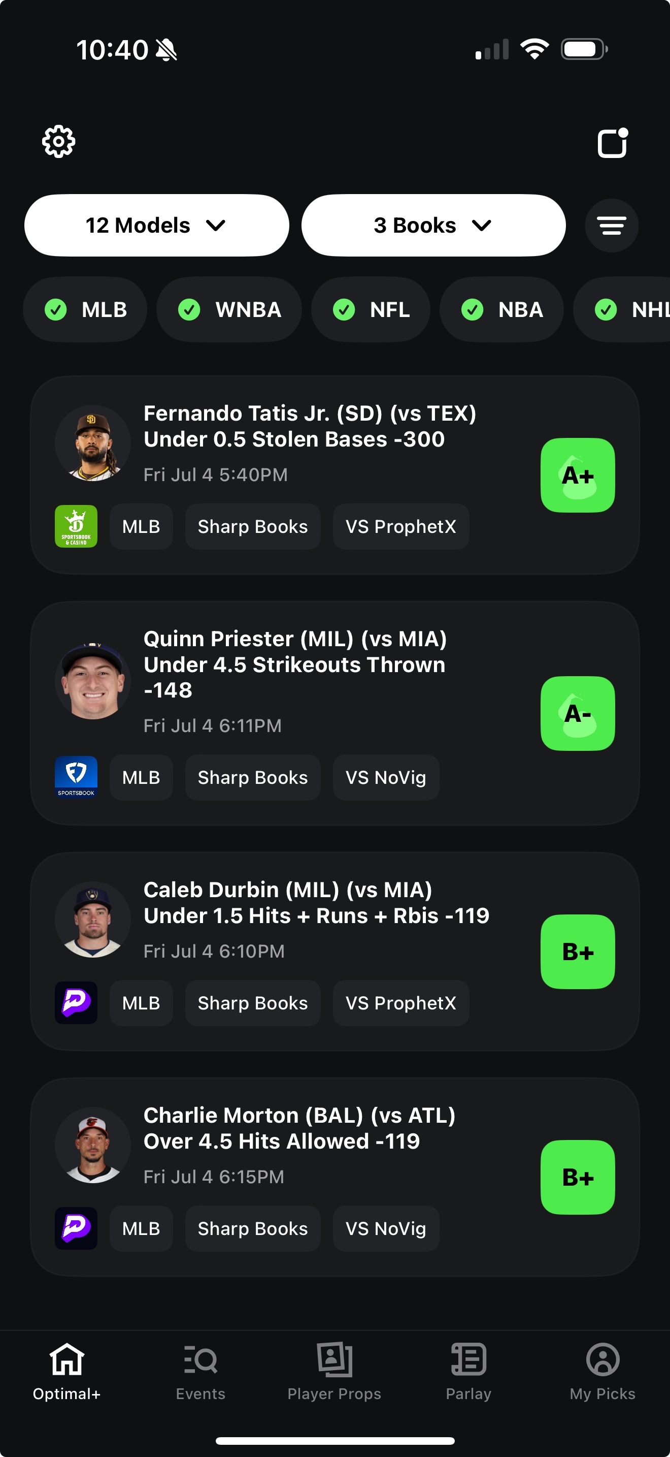 Optimal Bet App Preview